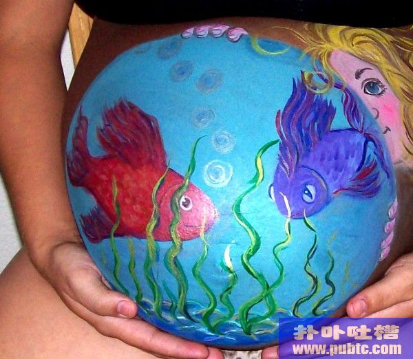 Jenns - Pretty Fishies Pregnant Belly Art(2)